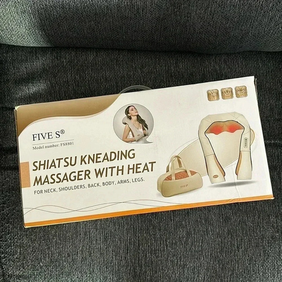 Other - FIVE S FS8801 SHIATSU KNEADING NECK SHOULDER BODY MASSAGER WITH HEAT (beige)